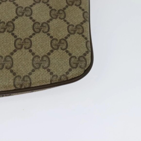 GUCCI GG Supreme Web Sherry Line Shoulder Bag PVC Beige 904 02 047 Auth 128433 - Picture 4 of 16